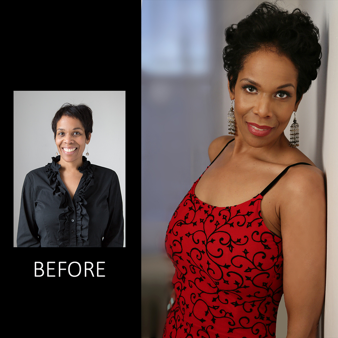 Glamour photography before and after transformation Teaneck NJ - client 5